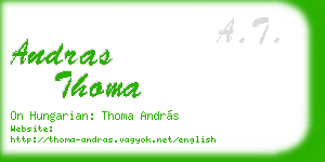 andras thoma business card